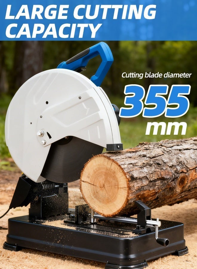 ALongDeng 355mm Compound Miter Saw 12-Inch Metal Chop Saw with 4100 RPM Blade Speed Evolution Table Saw Style Cutter for Steel Rebar Iron and Aluminum - Image 4